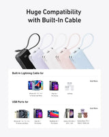 Anker Power Bank (10K, Fusion, Built-In Cable) - Anker - Flyclothing LLC