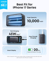 Anker Nano Power Bank (10K, 45W, Built-In Retractable USB-C Cable) - Anker - Flyclothing LLC