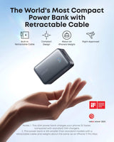Anker Nano Power Bank (10K, 45W, Built-In Retractable USB-C Cable) - Anker - Flyclothing LLC