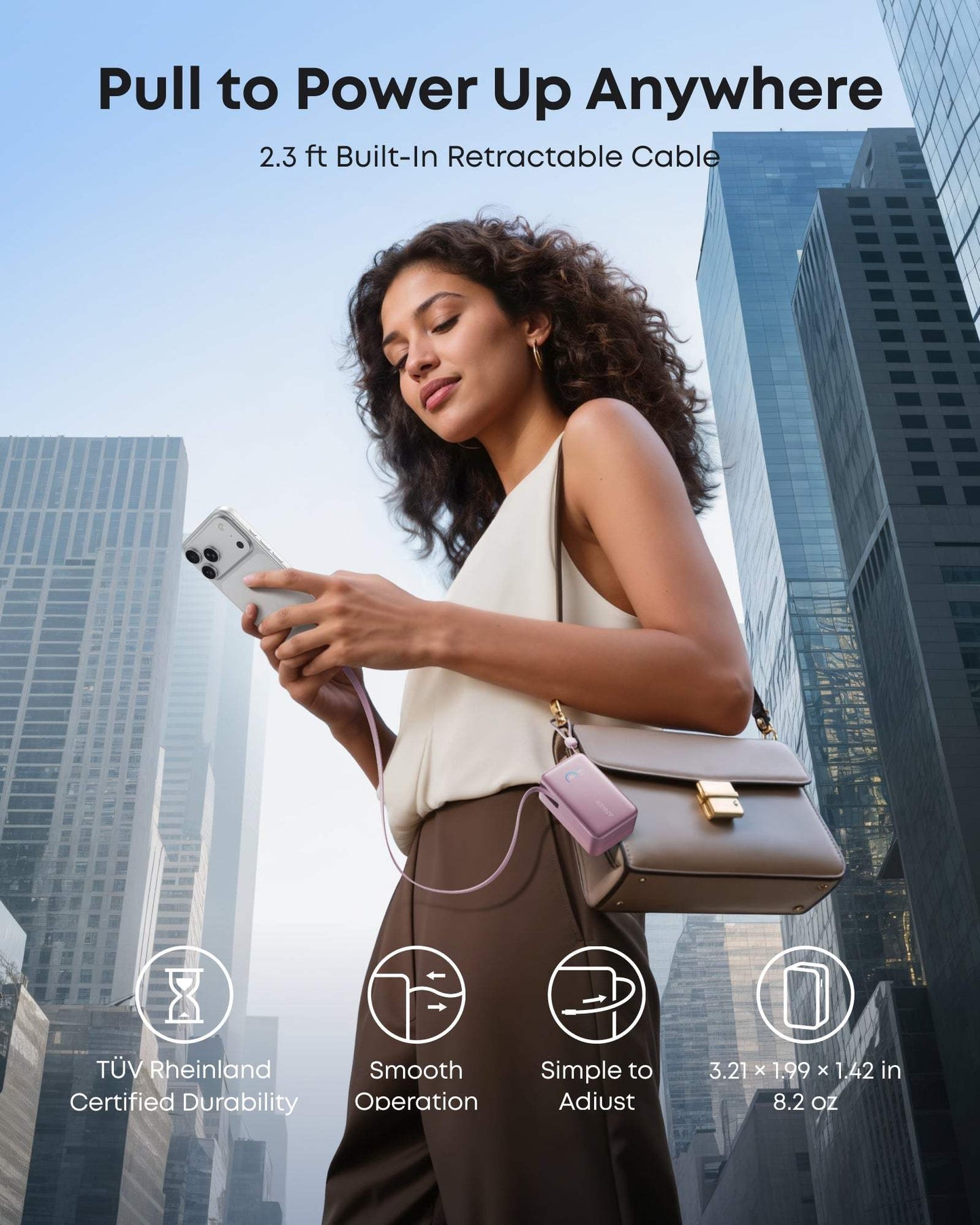 Anker Nano Power Bank (10K, 45W, Built-In Retractable USB-C Cable) - Anker - Flyclothing LLC