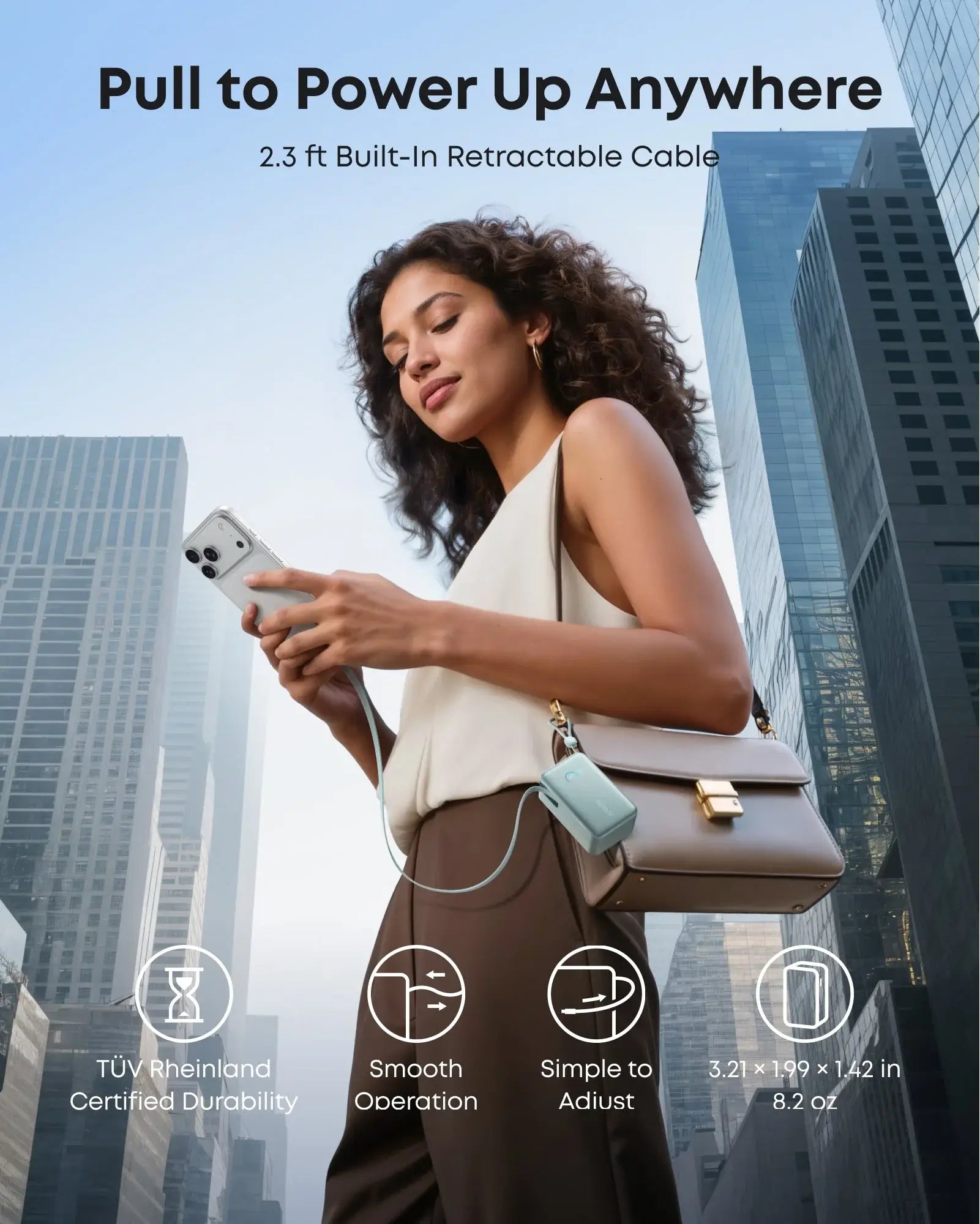Anker Nano Power Bank (10K, 45W, Built-In Retractable USB-C Cable) - Anker - Flyclothing LLC