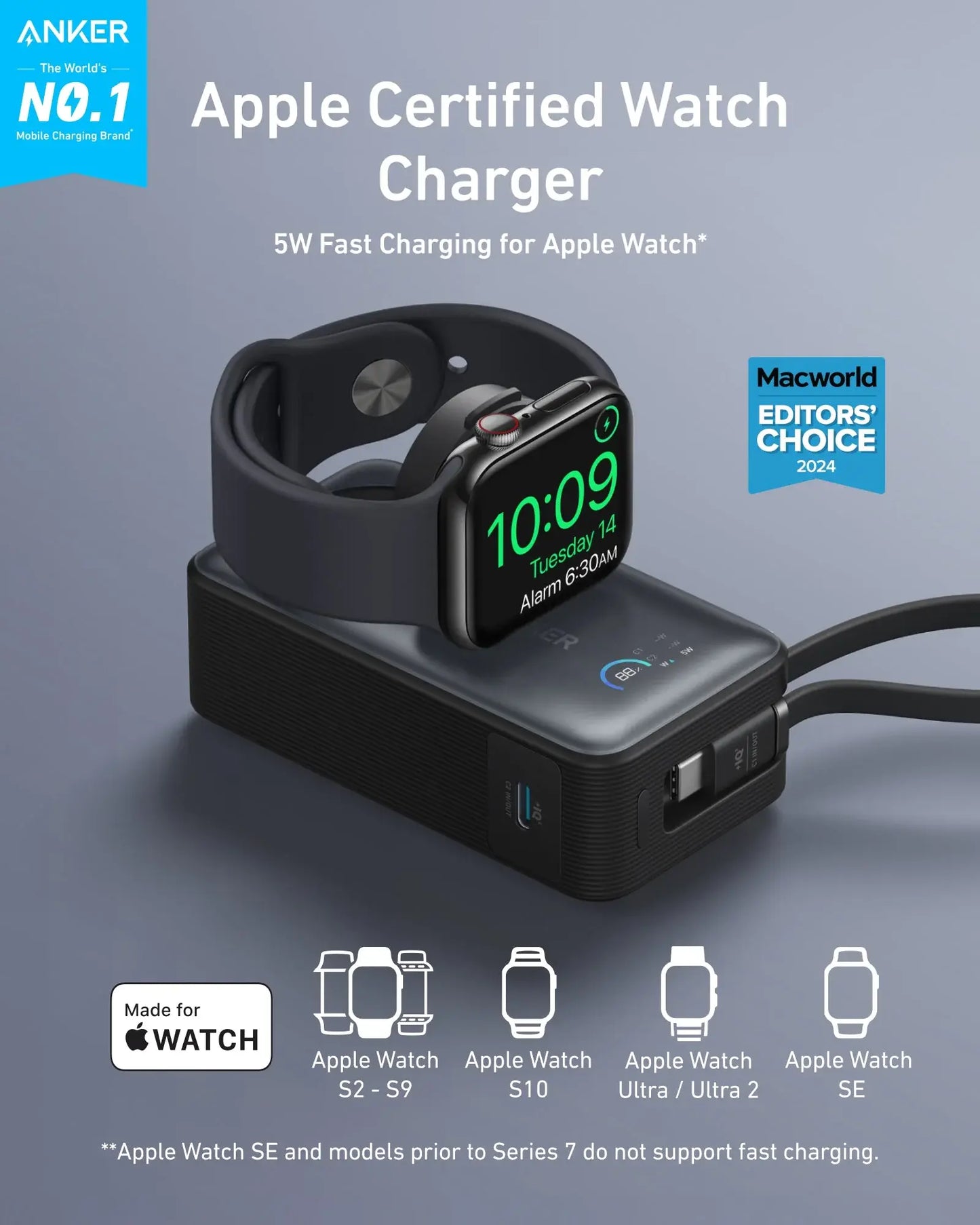 Anker MagGo Power Bank (10K, 35W, For Apple Watch) - Anker - Flyclothing LLC