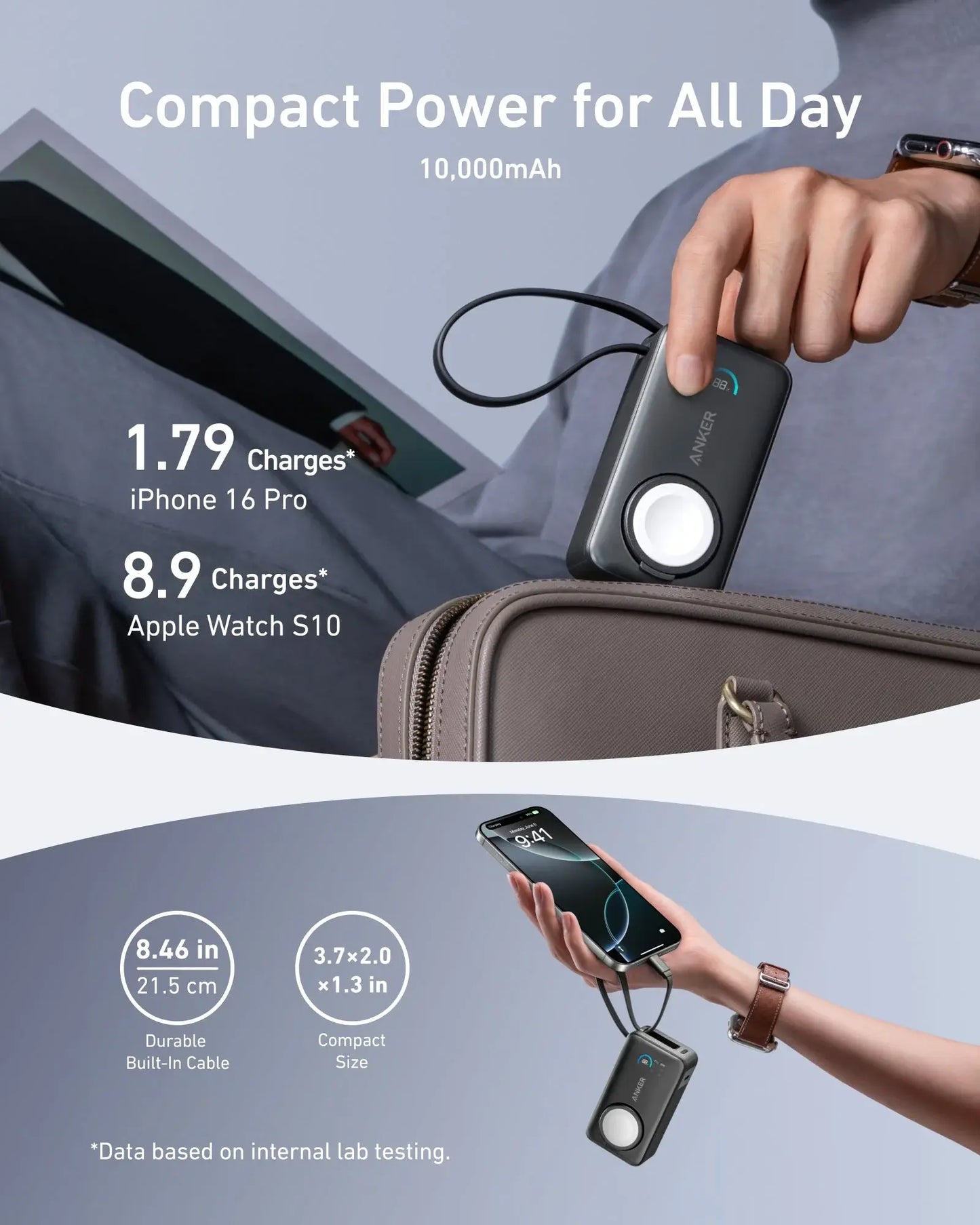 Anker MagGo Power Bank (10K, 35W, For Apple Watch) - Anker - Flyclothing LLC