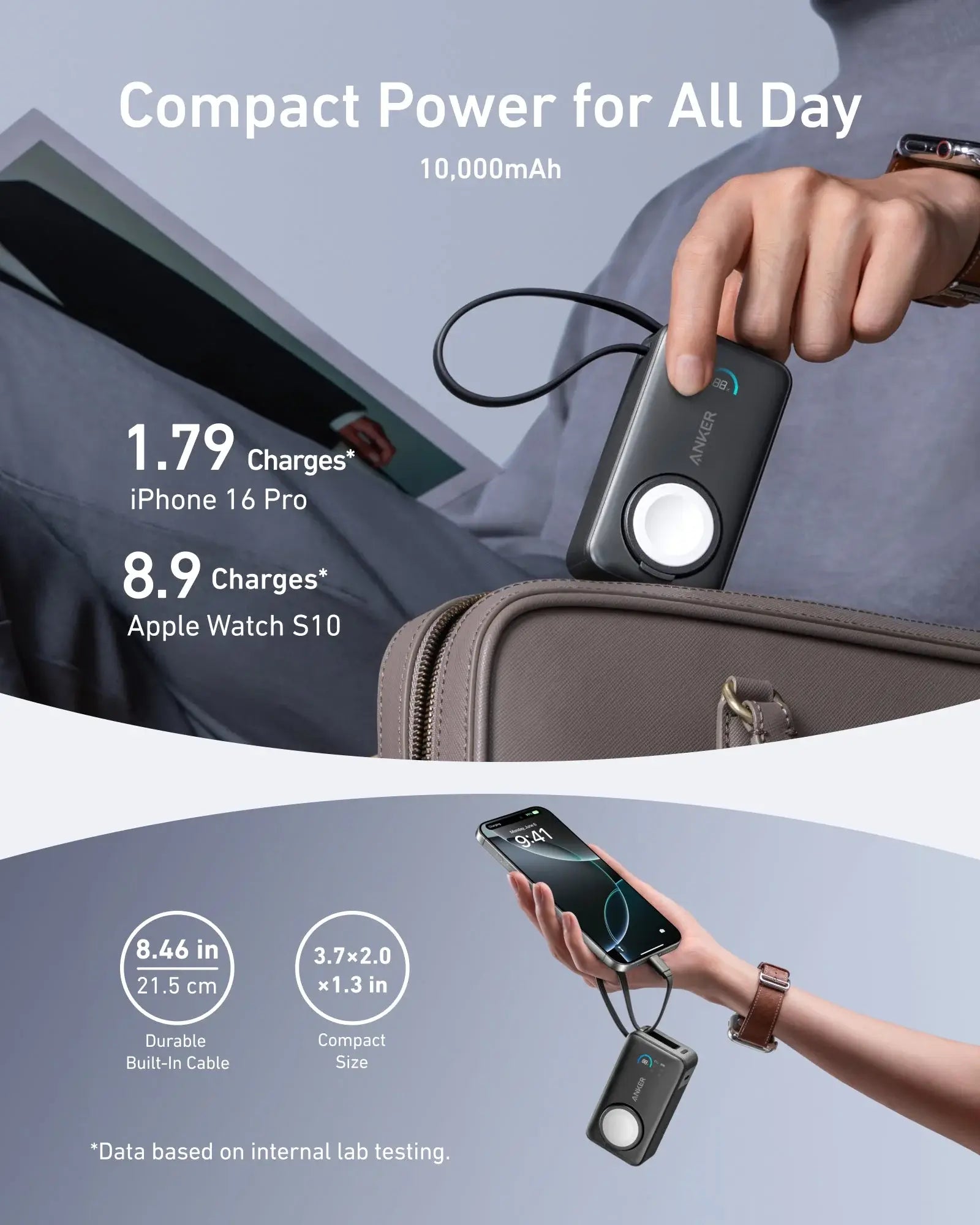 Anker MagGo Power Bank (10K, 35W, For Apple Watch) - Anker - Flyclothing LLC