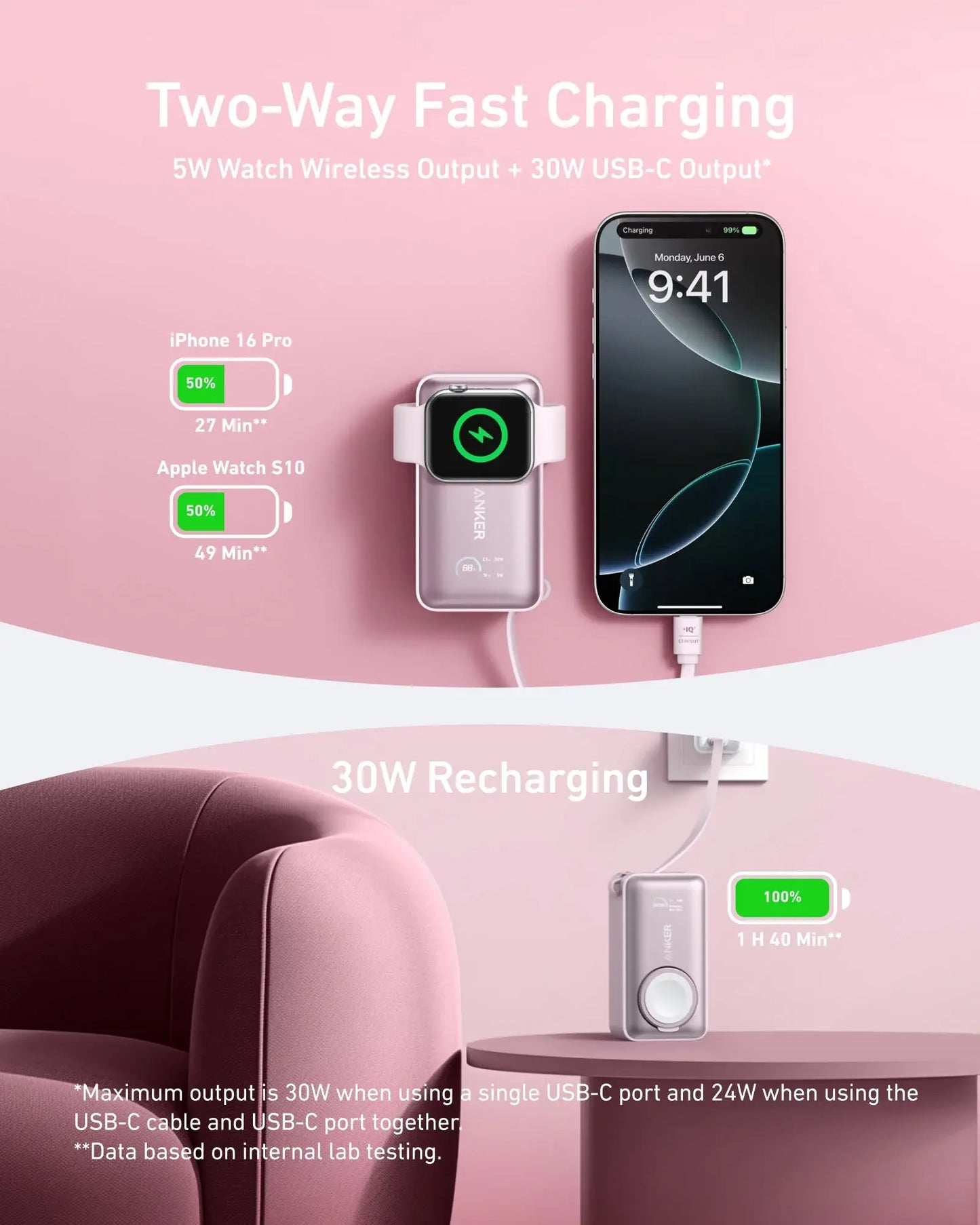 Anker MagGo Power Bank (10K, 35W, For Apple Watch) - Anker - Flyclothing LLC