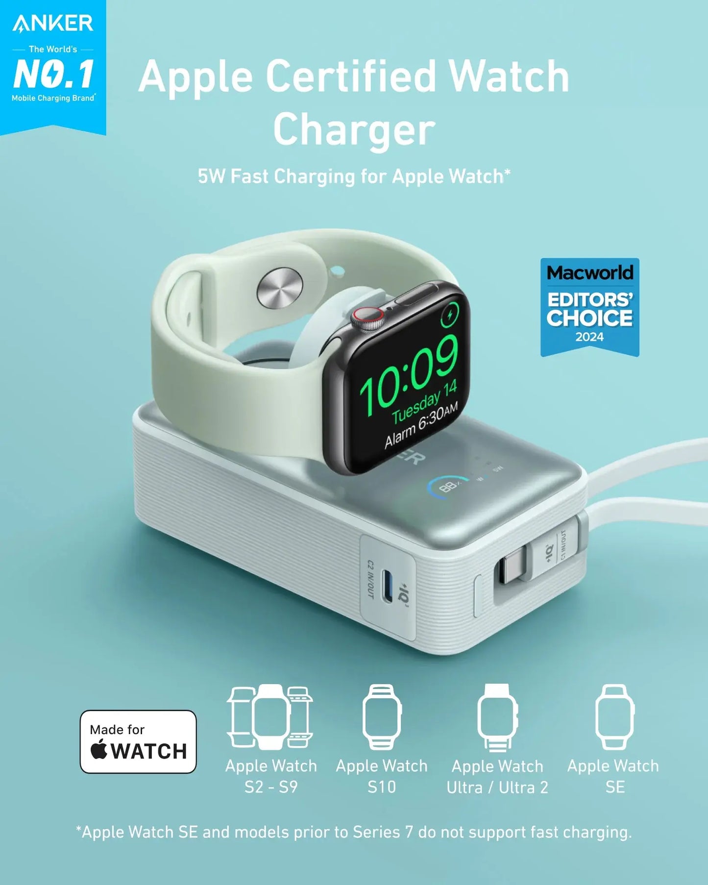 Anker MagGo Power Bank (10K, 35W, For Apple Watch) - Anker - Flyclothing LLC