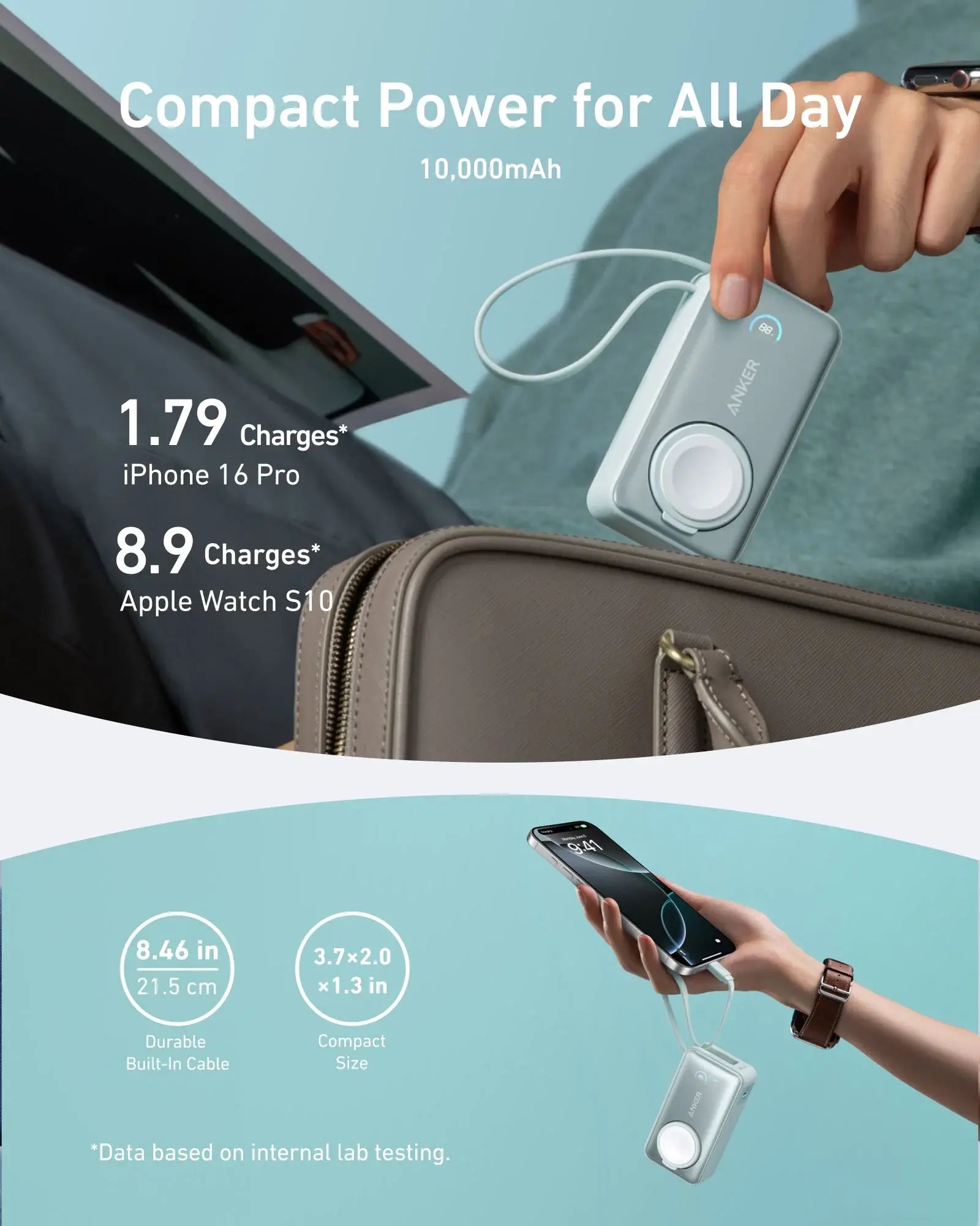 Anker MagGo Power Bank (10K, 35W, For Apple Watch) - Anker - Flyclothing LLC