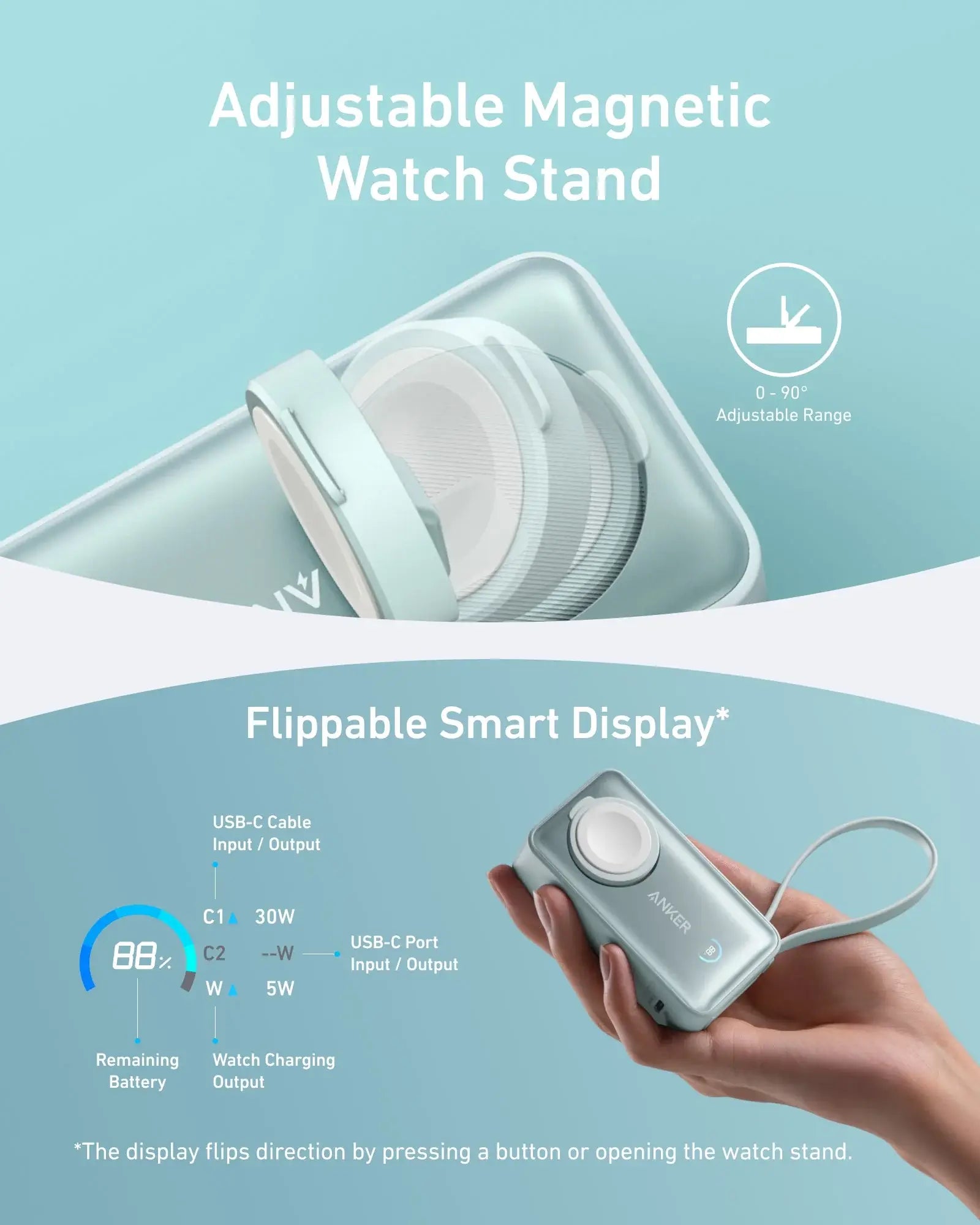 Anker MagGo Power Bank (10K, 35W, For Apple Watch) - Anker - Flyclothing LLC