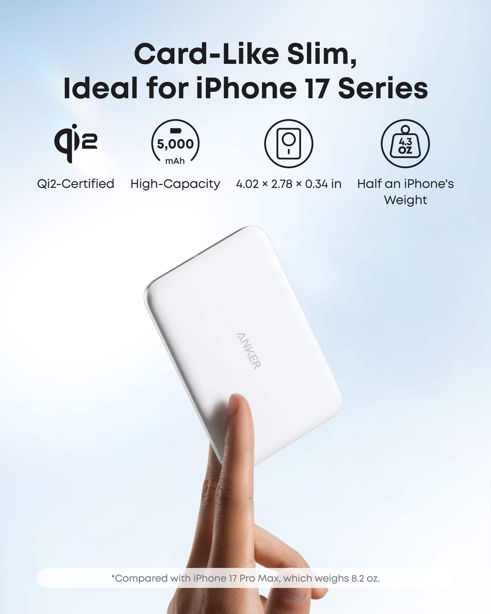 Anker Nano Power Bank (5K, MagGo, Slim) - Anker - Flyclothing LLC