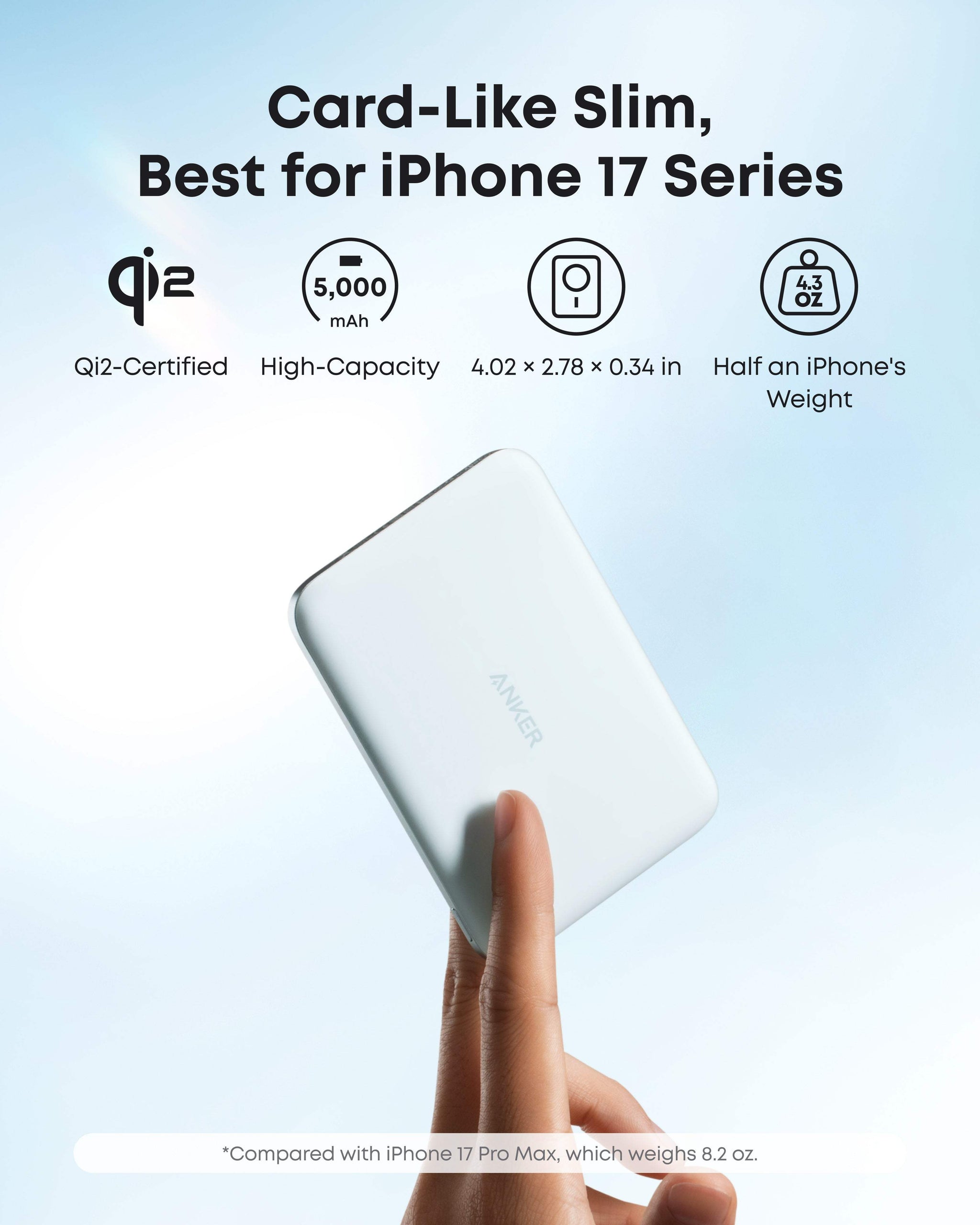 Anker Nano Power Bank (5K, MagGo, Slim) - Anker - Flyclothing LLC