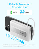 Anker Zolo Magnetic Power Bank (10K, 30W, Built-in USB-C Cable)