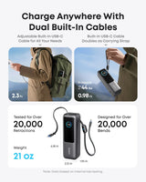 Anker Laptop Power Bank (25K, 165W, Built-In and Retractable Cables) - Anker - Flyclothing LLC