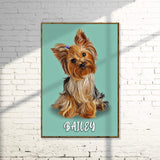 Pet Pastel Portrait- Yorkshire Terrier Sign - Tailored Canvases - Flyclothing LLC