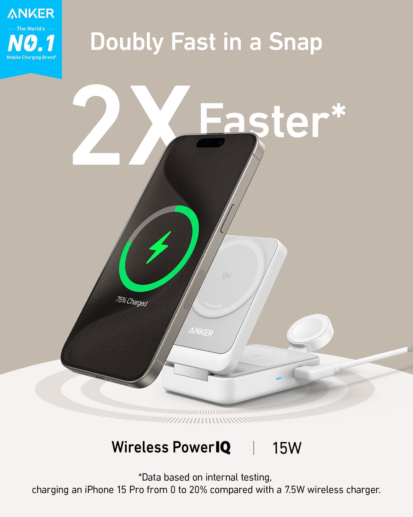 Anker MagGo Wireless Charging Station (Foldable 3-in-1) - Anker - Flyclothing LLC