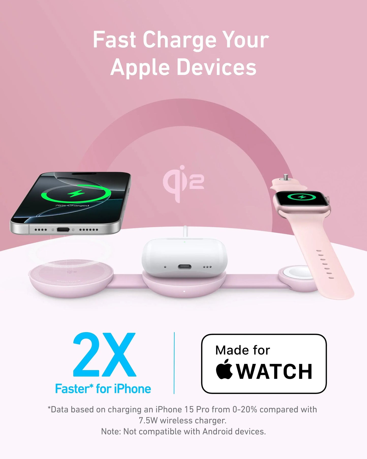 Anker MagGo Wireless Charging Station (3-in-1, Foldable Pad) - Anker - Flyclothing LLC