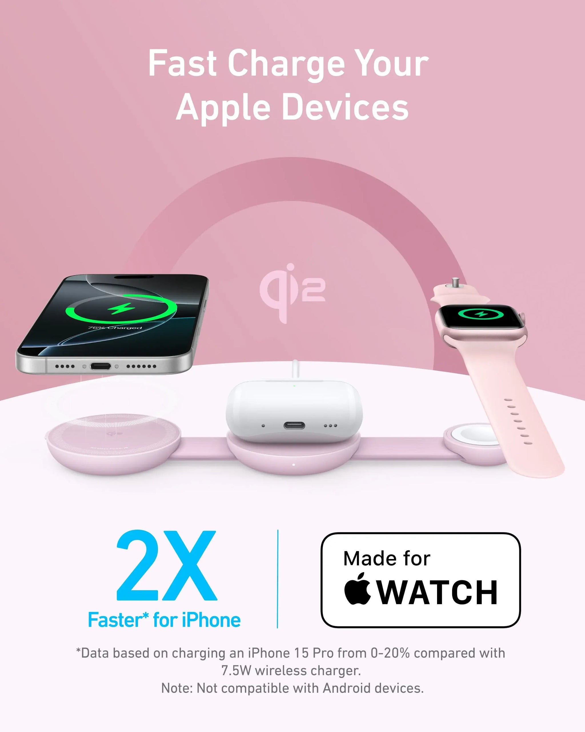 Anker MagGo Wireless Charging Station (3-in-1, Foldable Pad) - Anker - Flyclothing LLC