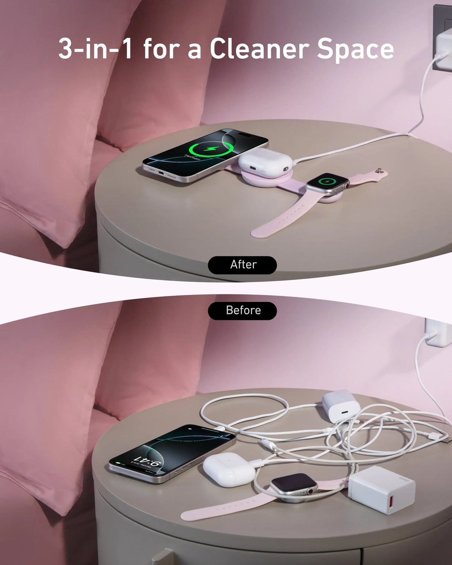 Anker MagGo Wireless Charging Station (3-in-1, Foldable Pad) - Anker - Flyclothing LLC