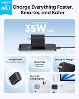 Anker Nano Charger (35W, Built-In Retractable USB-C Cable) - Anker - Flyclothing LLC