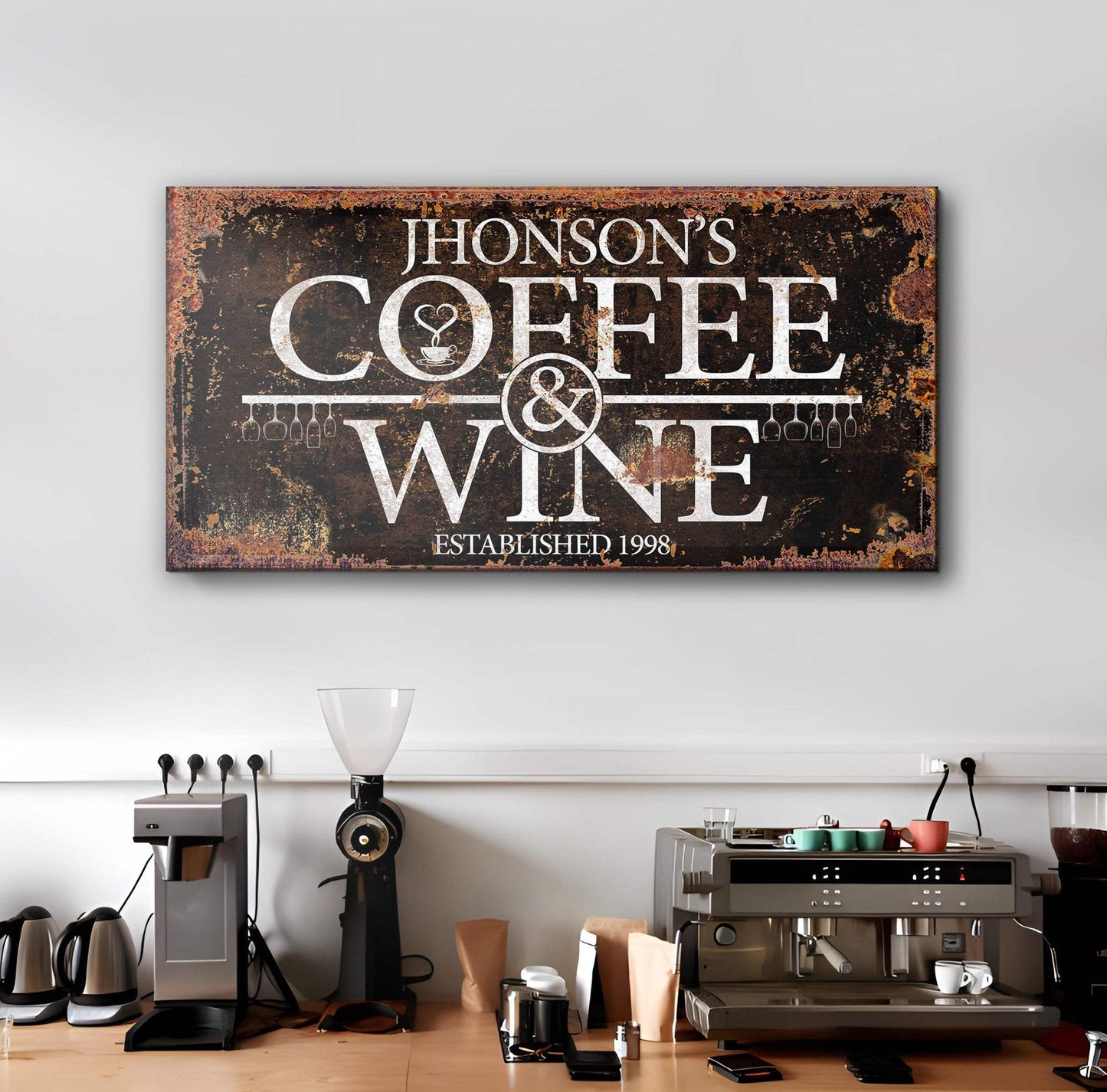 Coffee and Wine Sign III - Tailored Canvases - Flyclothing LLC