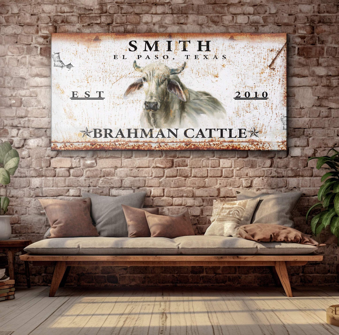 Brahman Cattle Sign II - Tailored Canvases - Flyclothing LLC