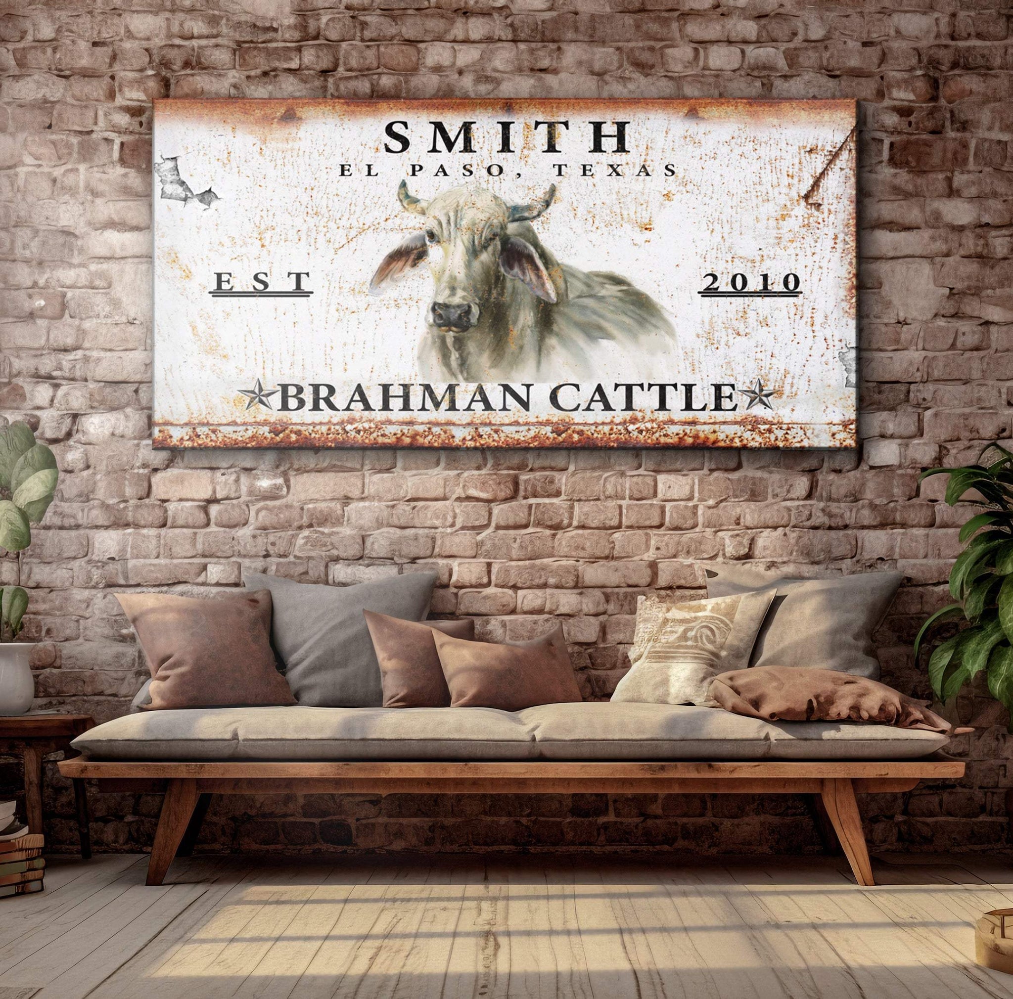 Brahman Cattle Sign II - Tailored Canvases - Flyclothing LLC