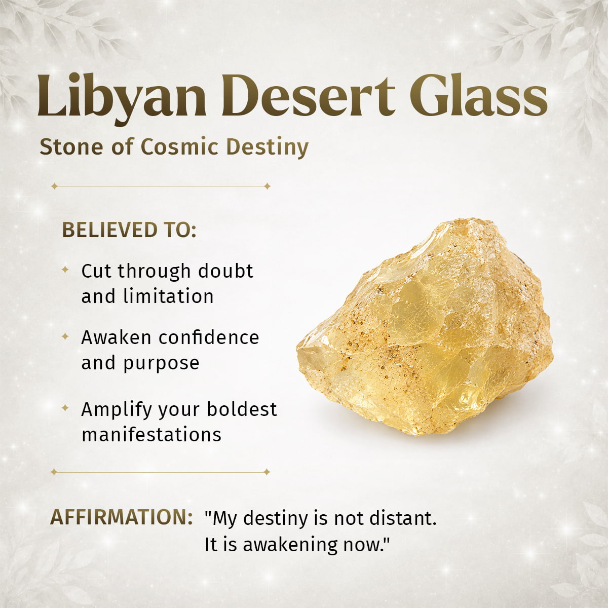 The Destiny Relic – Libyan Desert Glass Pendant - Conscious Items - Flyclothing LLC