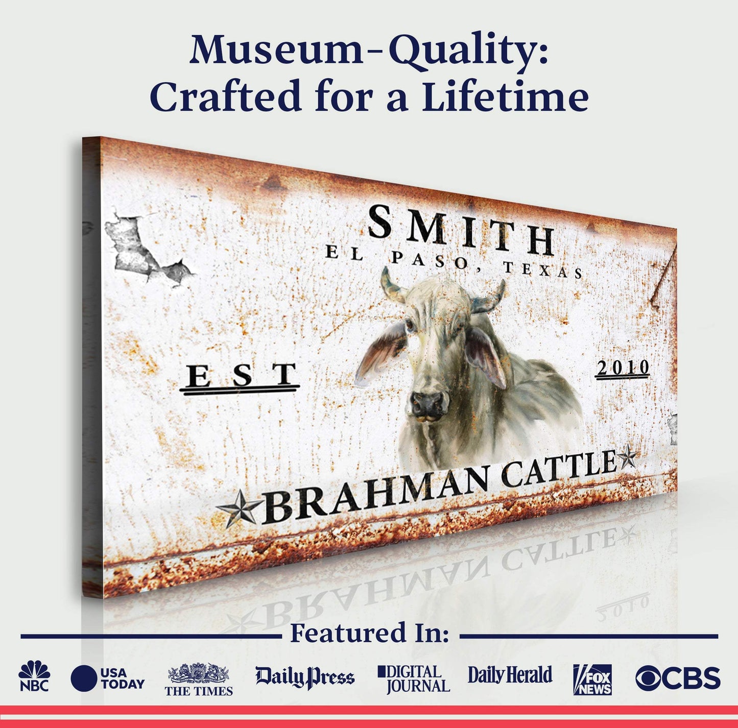 Brahman Cattle Sign II - Tailored Canvases - Flyclothing LLC