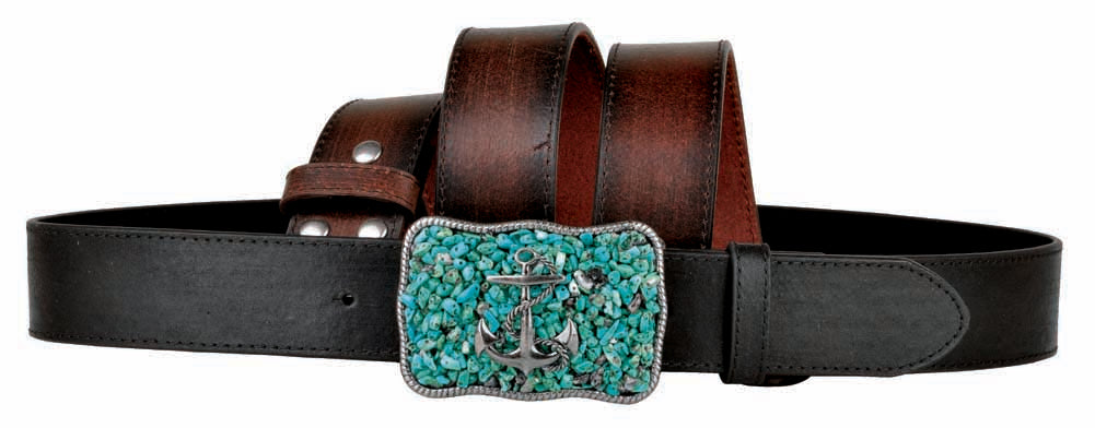 Turquoise Buckle with Leather Strap - Anonymous - Flyclothing LLC