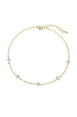 Blue Flower Anklet - Wimsico - Flyclothing LLC