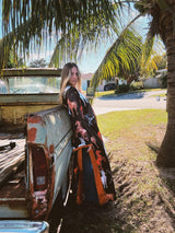 Rebel Yell Horse & Leopard Print Reversible Duster - Lil Bee's Bohemian - Flyclothing LLC