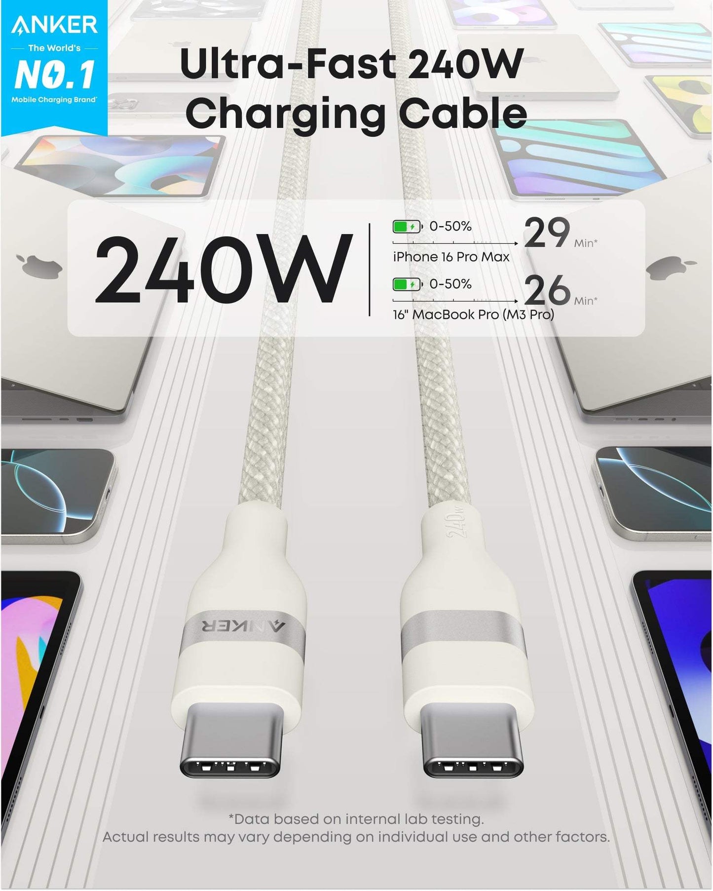 Anker Laptop Power Bank (25K, 165W, Built-In and Retractable Cables) - Anker - Flyclothing LLC