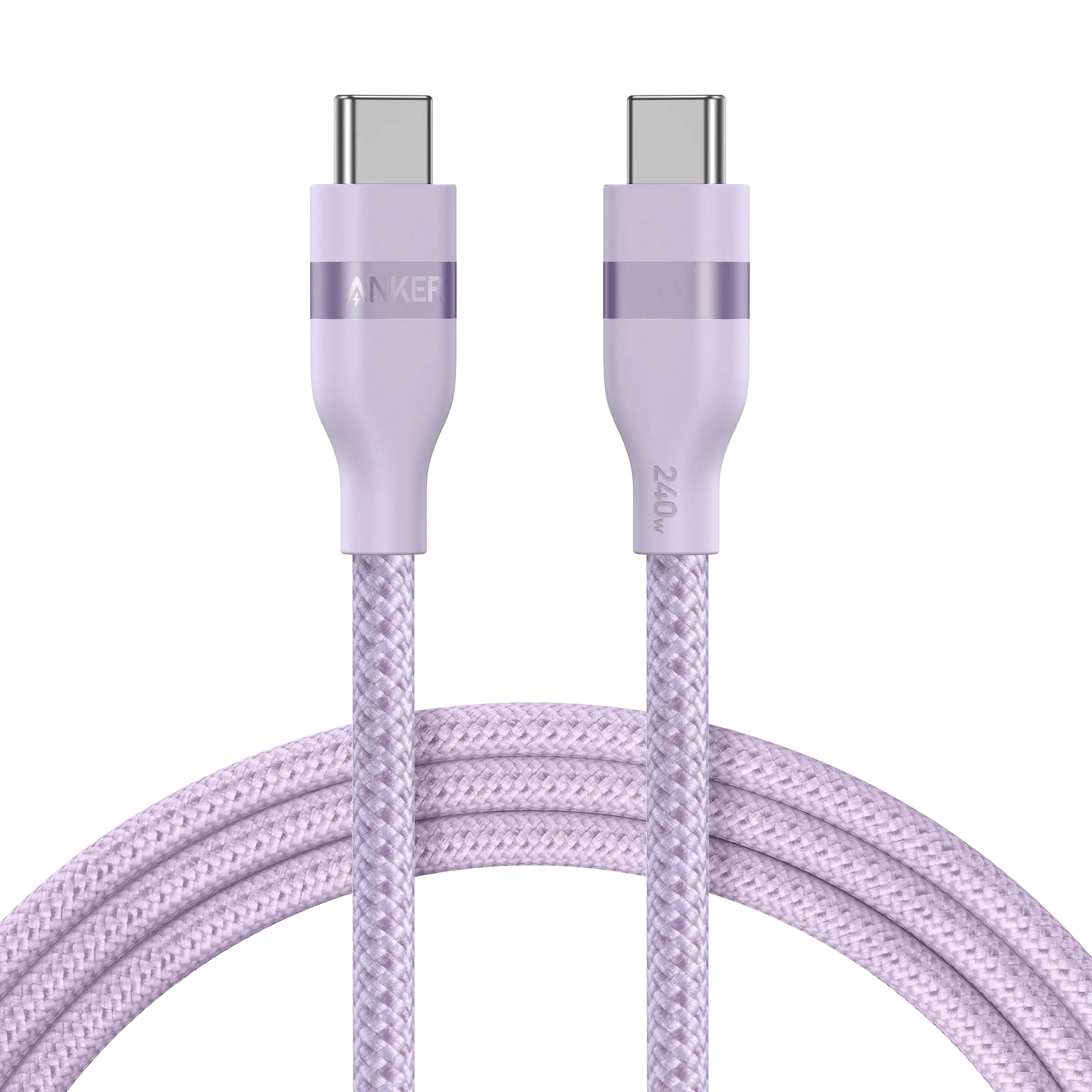 Anker USB-C to USB-C Cable (3 ft / 6 ft, 240W, Upcycled-Braided) - Anker - Flyclothing LLC