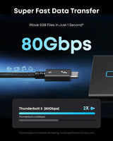Anker Prime Thunderbolt 5 Cable (3.3 ft / 1.7 ft, 80 Gbps, 240W) - Anker - Flyclothing LLC