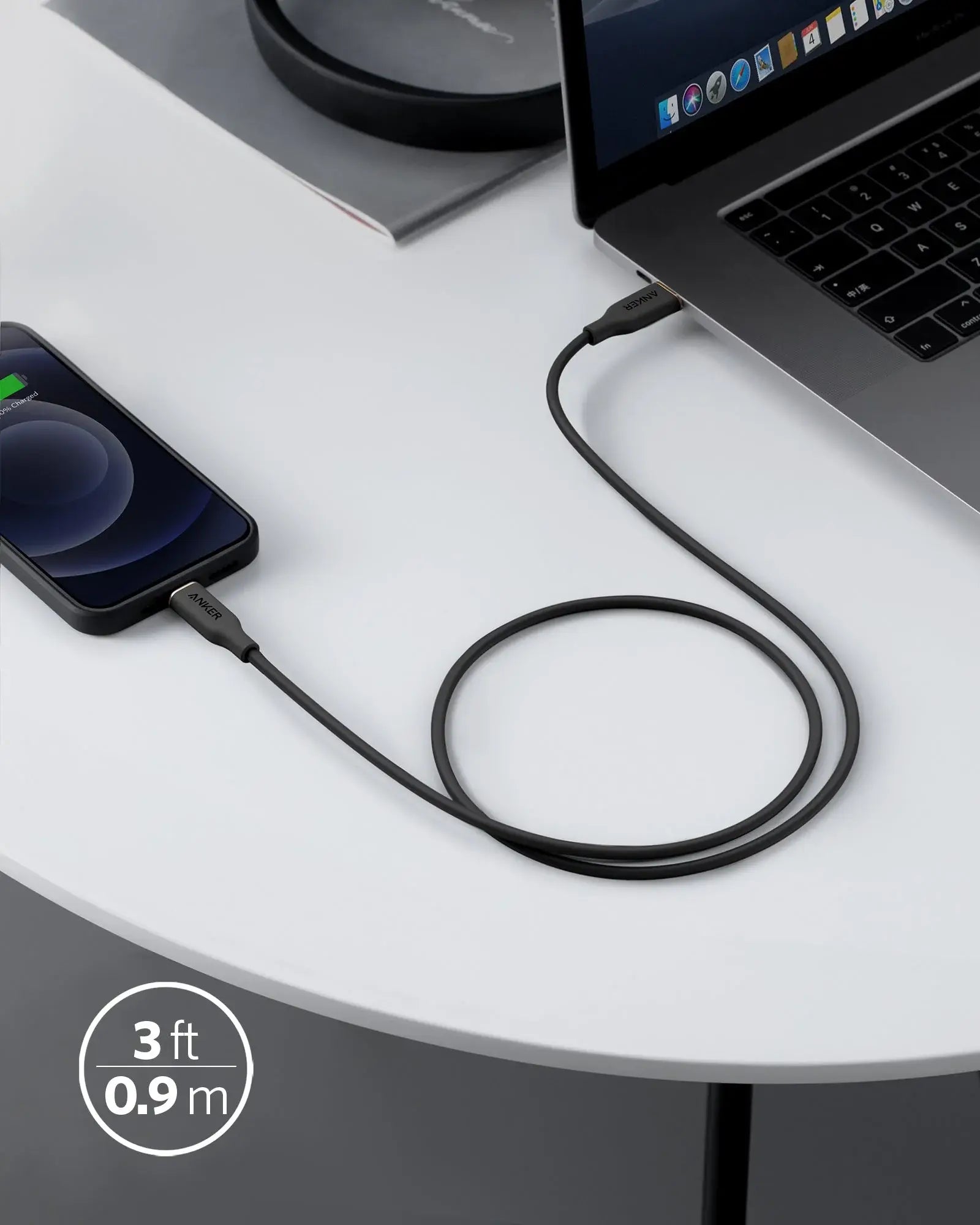 Anker <b>641</b> USB-C to Lightning Cable (Flow, 3 ft Silicone) - Anker - Flyclothing LLC