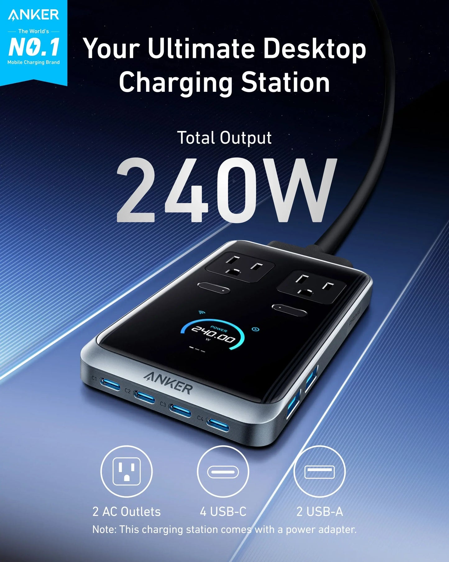 Anker Prime Charging Station (8-in-1, 240W) - Anker - Flyclothing LLC