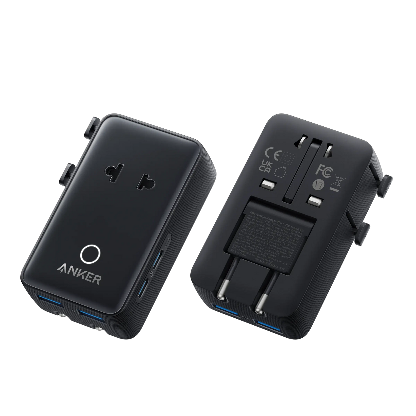 Anker Nano Travel Adapter (5-in-1, 20W, 1-Pack) - Anker - Flyclothing LLC