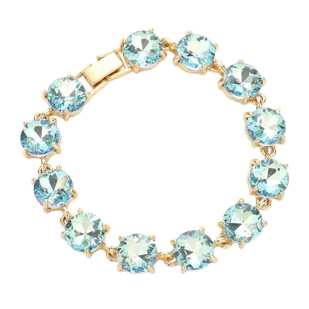 Round Stone Link Evening Bracelet - Madeline Love - Flyclothing LLC