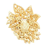 Crystal Rhinestone Petal Brooch Pendant - Madeline Love - Flyclothing LLC