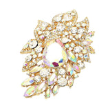 Crystal Rhinestone Petal Brooch Pendant - Madeline Love - Flyclothing LLC
