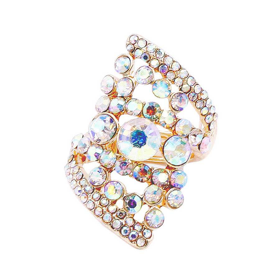 Bubble Stone Cluster Stretch Ring - Madeline Love - Flyclothing LLC