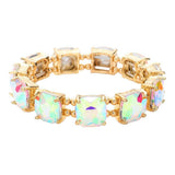 Cushion Square Stone Stretch Evening Bracelet - Madeline Love - Flyclothing LLC