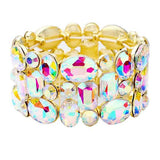 Glass Crystal Stretch Evening Bracelet - Madeline Love - Flyclothing LLC