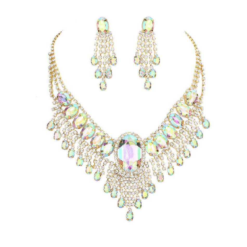 Glass Stone Ephemeral Wings Necklace - Madeline Love - Flyclothing LLC