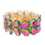 Teardrop Stone Embellished Evening Bracelet - Madeline Love - Flyclothing LLC