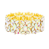 Marquise Floral Oval Crystal Cluster Stretch Evening Bracelet - Madeline Love - Flyclothing LLC