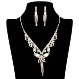 Marquise Round Stone Butterfly Rhinestone Jewelry Set - Madeline Love - Flyclothing LLC