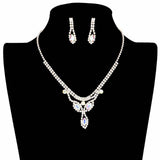 Marquise Stone Accented Rhinestone Pave Necklace - Madeline Love - Flyclothing LLC