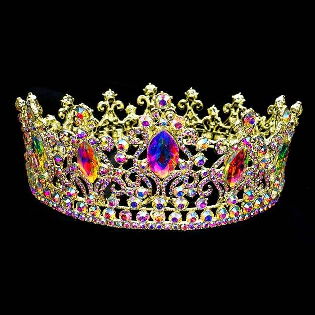 Oval Crystal Accented Pageant Crown Tiara - Madeline Love - Flyclothing LLC