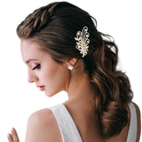 Round Teardrop Stone Accented Hair Comb - Madeline Love - Flyclothing LLC