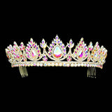 Teardrop Accented Marquise Stone Cluster Princess Tiara - Madeline Love - Flyclothing LLC
